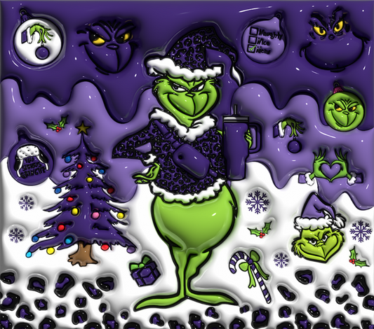 Purple Grinch Sass | Christmas | 20 oz Sublimation Tumbler