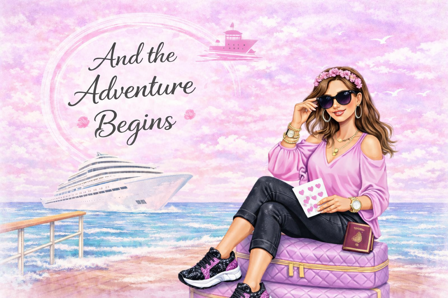 And the Adventures Begin" 20 oz Skinny Tumbler - Travel Tumbler for Adventure Lovers