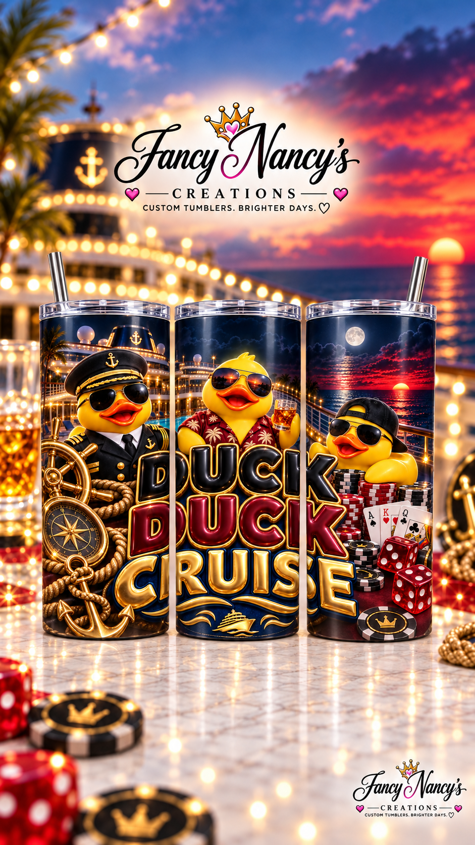 Duck Duck Cruise | 20 oz Sublimation Tumbler