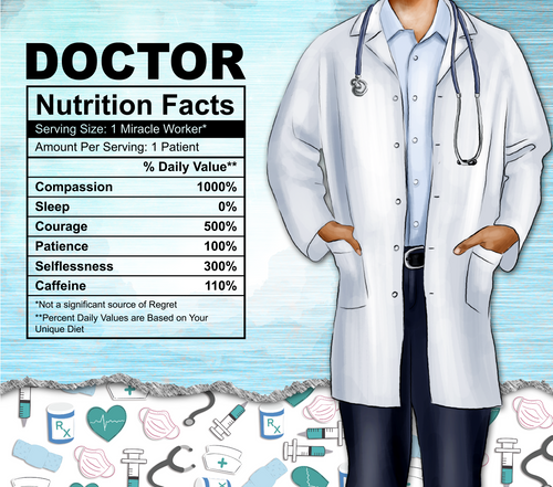 20oz Customized Sublimation Tumbler with straw - Doctor