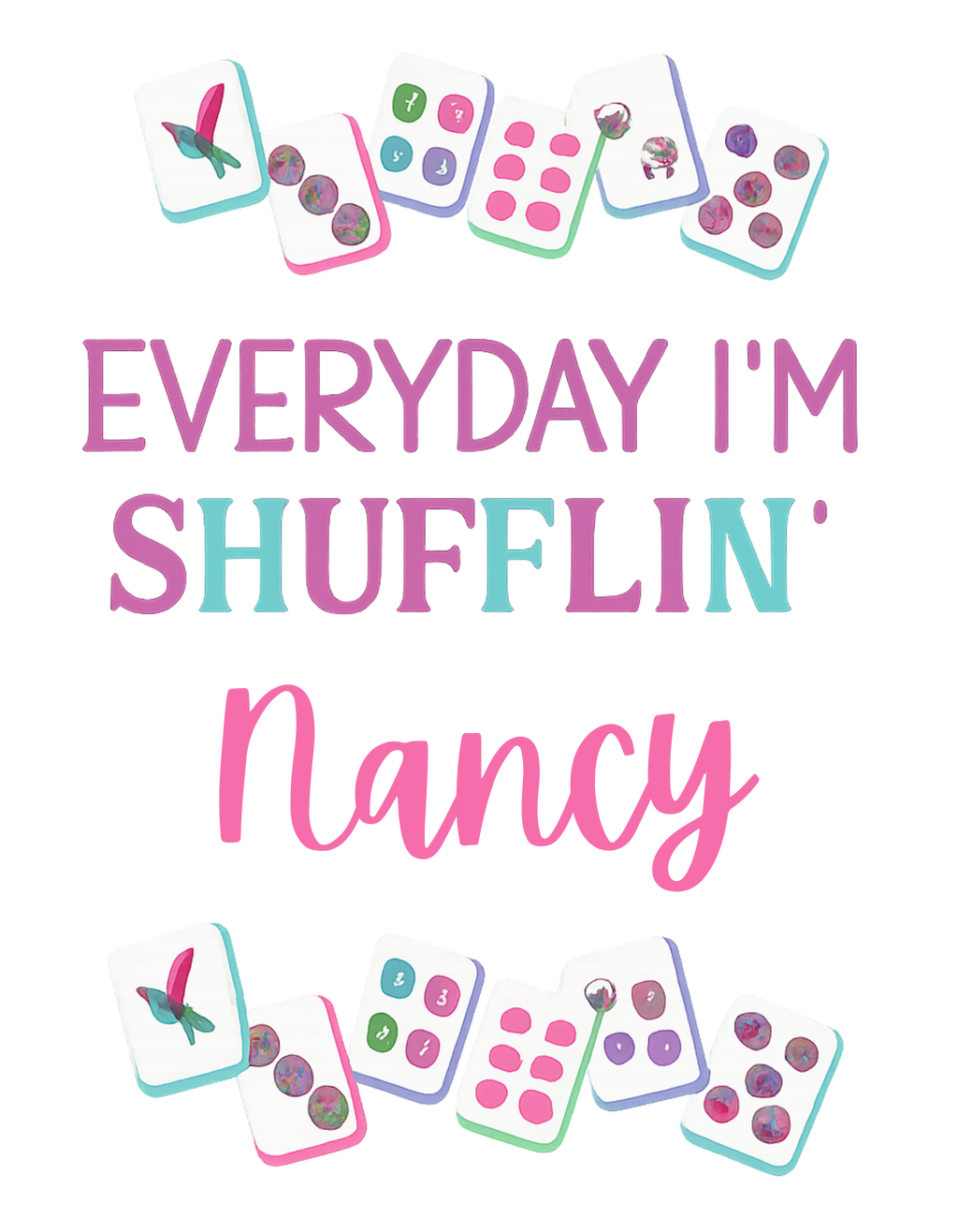 Everyday I'm Shufflin' Mahjong T-Shirt - Funny Mahjong Player Gift