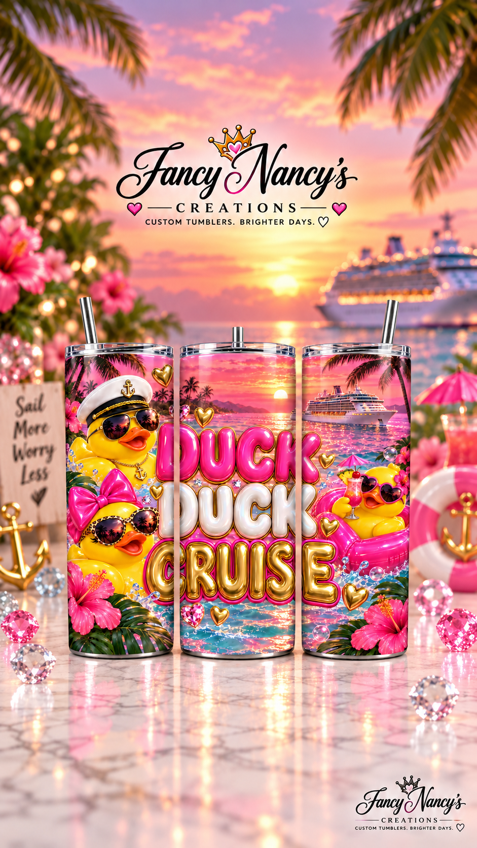 Duck Duck Cruise | 20 oz Sublimation Tumbler