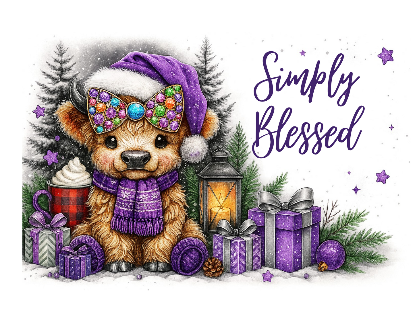 Simply Blessed  Holiday | 20 oz Sublimation Tumbler vs