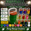 Football Jug Can Cooler – Football Can Holder, 12oz Can Cooler