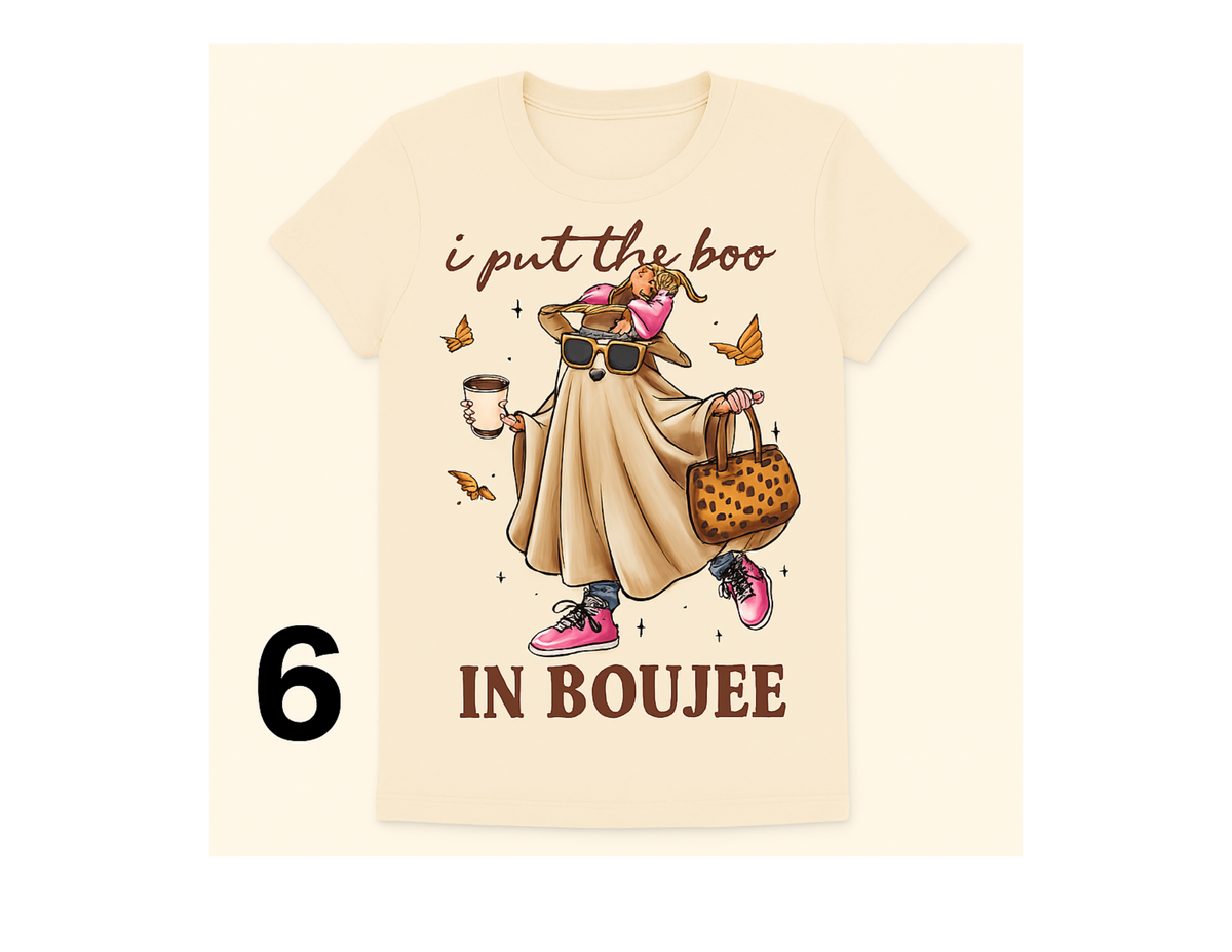 #6 -Boujee Ghost	Leopard print, sunnies, and coffee—ghost glam at its finest.