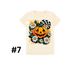 #7- Pumpkin Daisy Dash- A bold mix of jack-o’-lanterns, daisies, and racing checks.