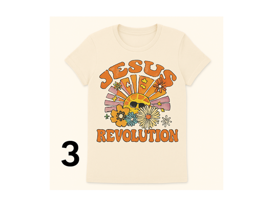 #3-Jesus Revolution	Retro revival bursting with sunshine, florals, and spiritual joy.
