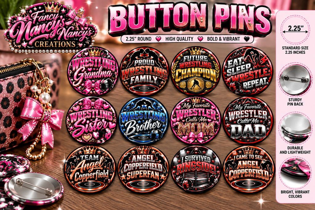 Angel Copperfield Wrestling Button Pins | 2.25 Inch