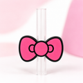 Hello Kitty Straw Topper- pink bow