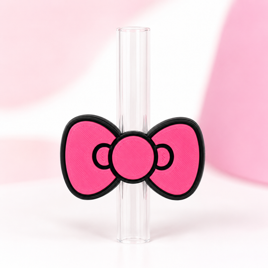 Hello Kitty Straw Topper- pink bow