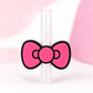 Hello Kitty Straw Topper- pink bow
