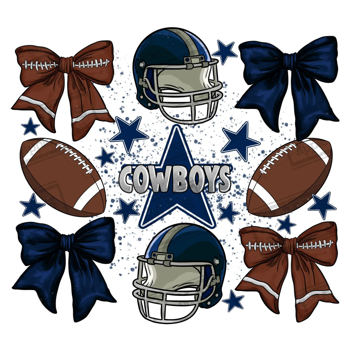 Coquette - Bow and football Graphic T-Shirt