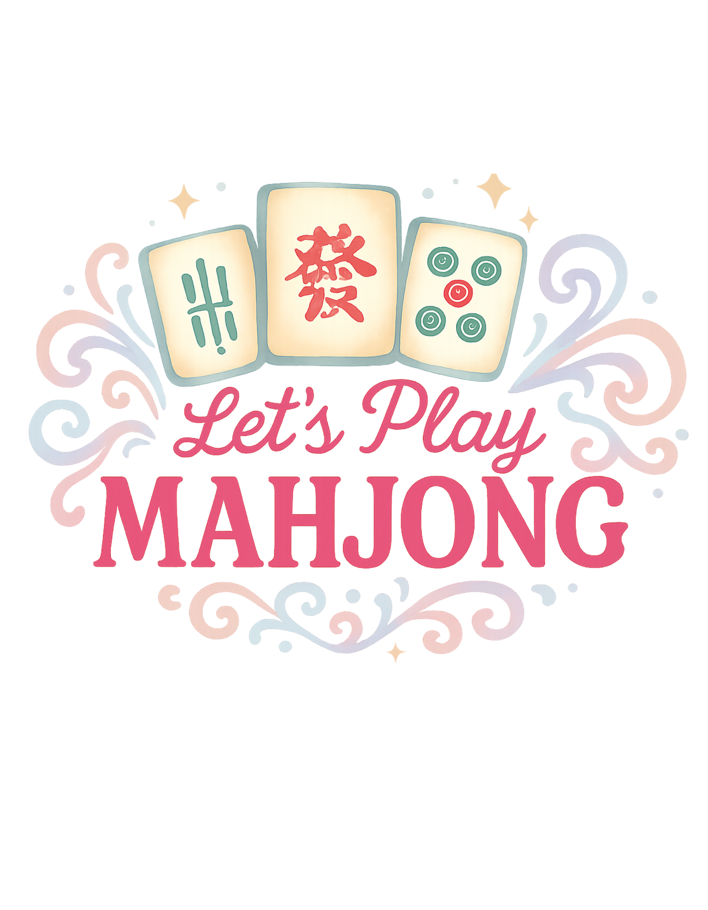 Let's Play Mahjong T-Shirt - Fun Game Night Tee