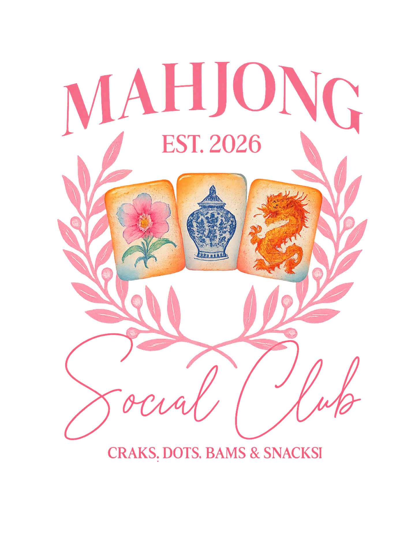 Mahjong Social Club T-Shirt - Vintage Game Night Tee