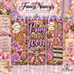Pray More Worry Less 20 oz Sublimation Tumbler - purple pink faith roses leopard cross design
