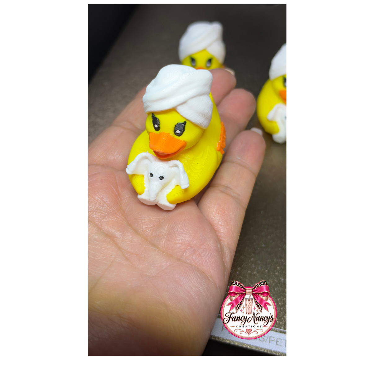 3D Printed Spa Duck, Towel Elephant Duck, Cruise Exchange Duck, Spa Party Favor