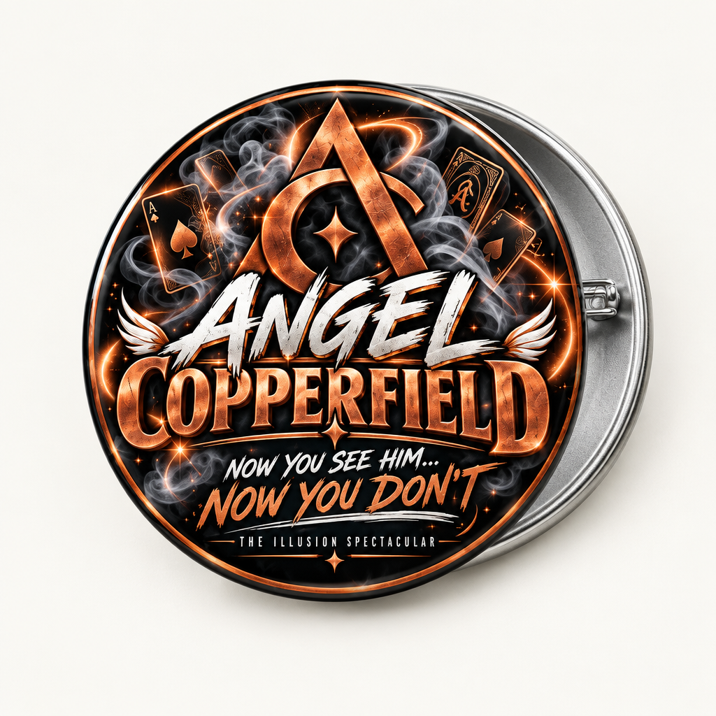 Angel Copperfield button mockup