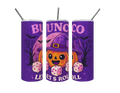 Bunco Let’s Roll Tumbler – Spooky Dice Drop (20 oz Sublimation Tumbler with straw)