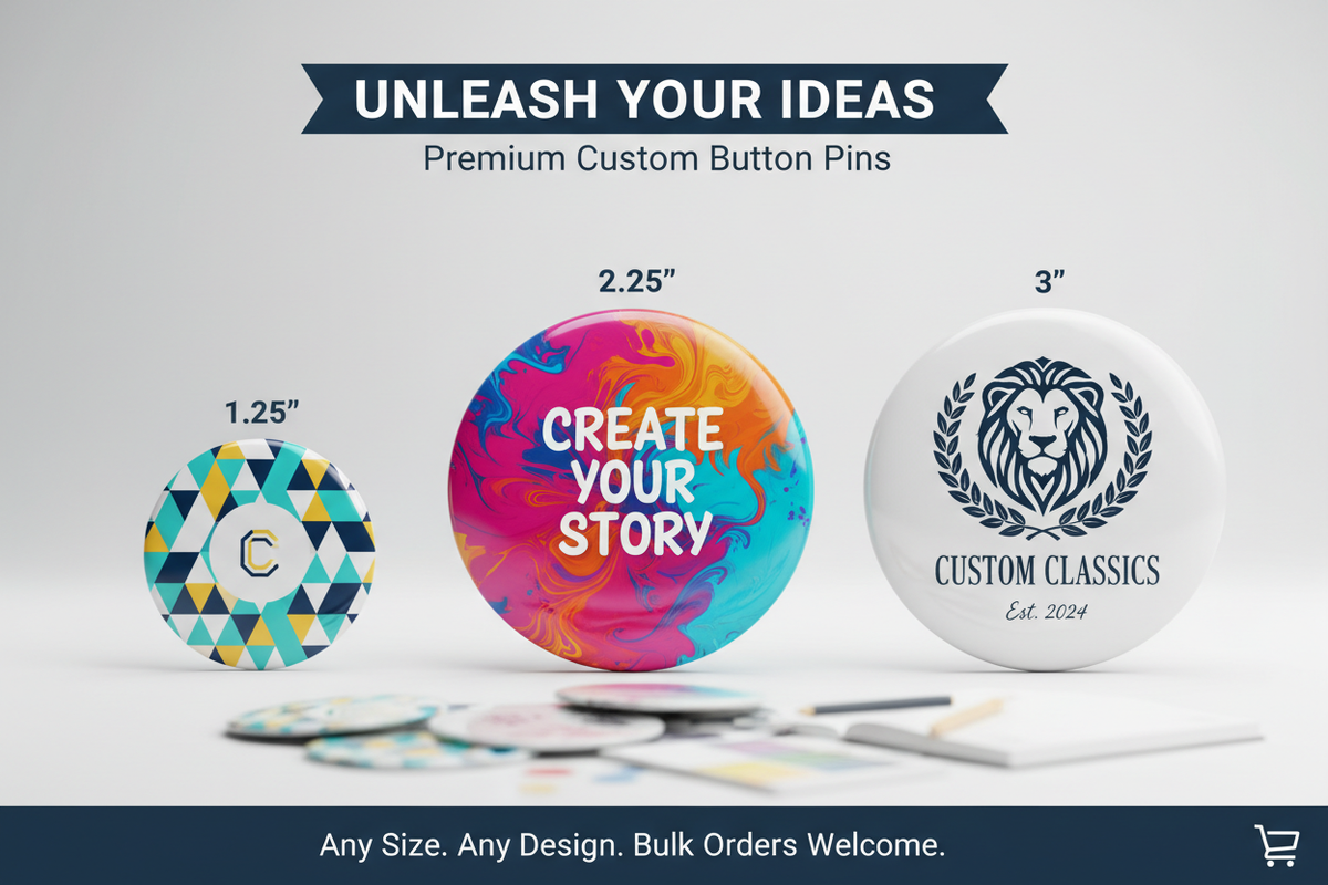 Custom Button Pins Banner