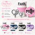 Faith Over Fear Tumbler Bundle - Faith-inspired 3 piece set in Pink, Navy, Black, and Purple