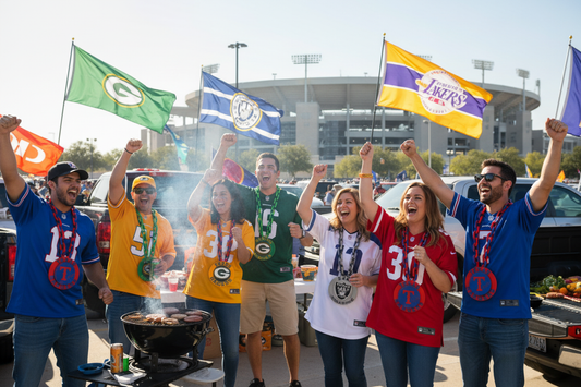 Fans at Tailgate Wearing Fan Chains