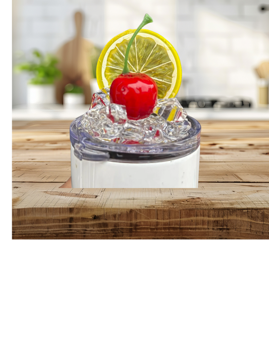 Tumbler Lid with Acrylic Ice & Fruit | 20oz Accessory