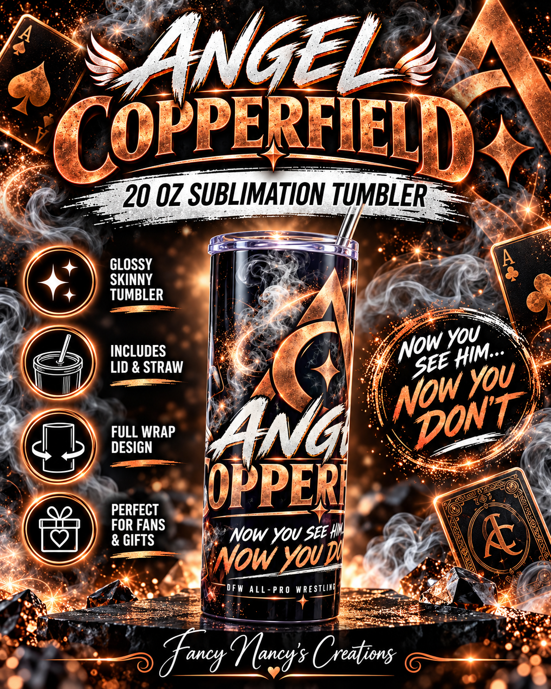 Angel Copperfield | 20 oz Sublimation Tumbler
