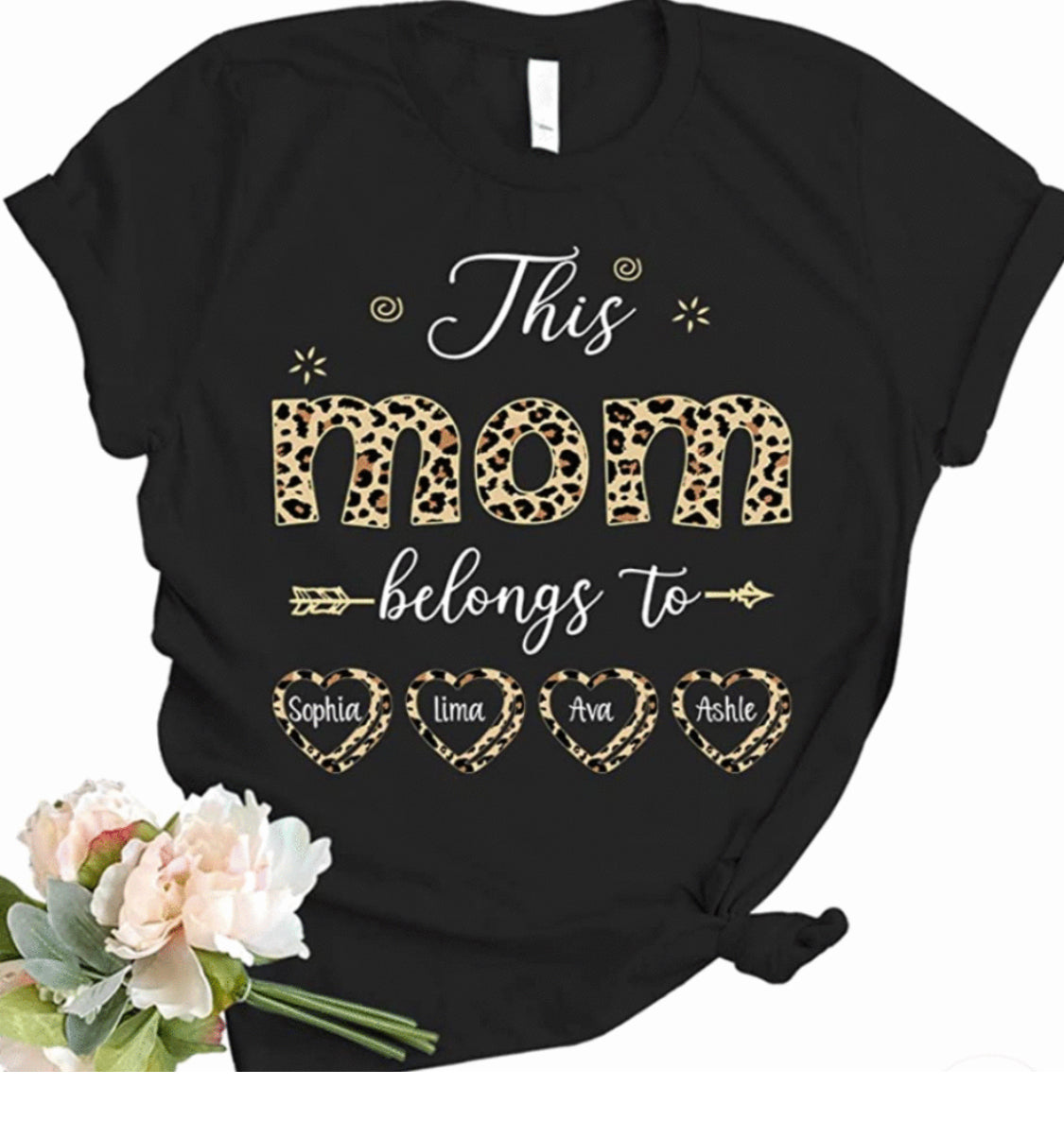 Short Sleeve T-Shirt-This Mom belongs to.....