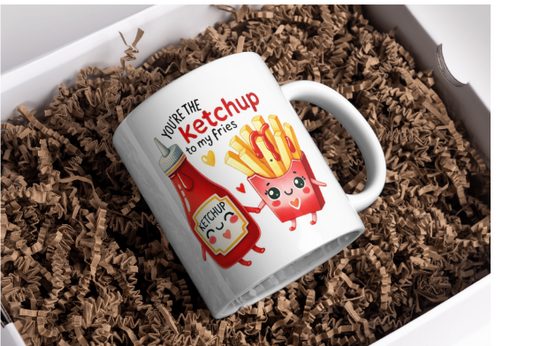 Ketchup to My Fries Coffee Mug | Cute Food Pun Mug