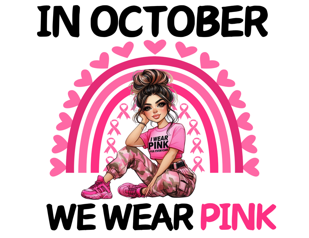 Cancer Awareness T-shirt -IN OCTOBER WE WEAR PINK