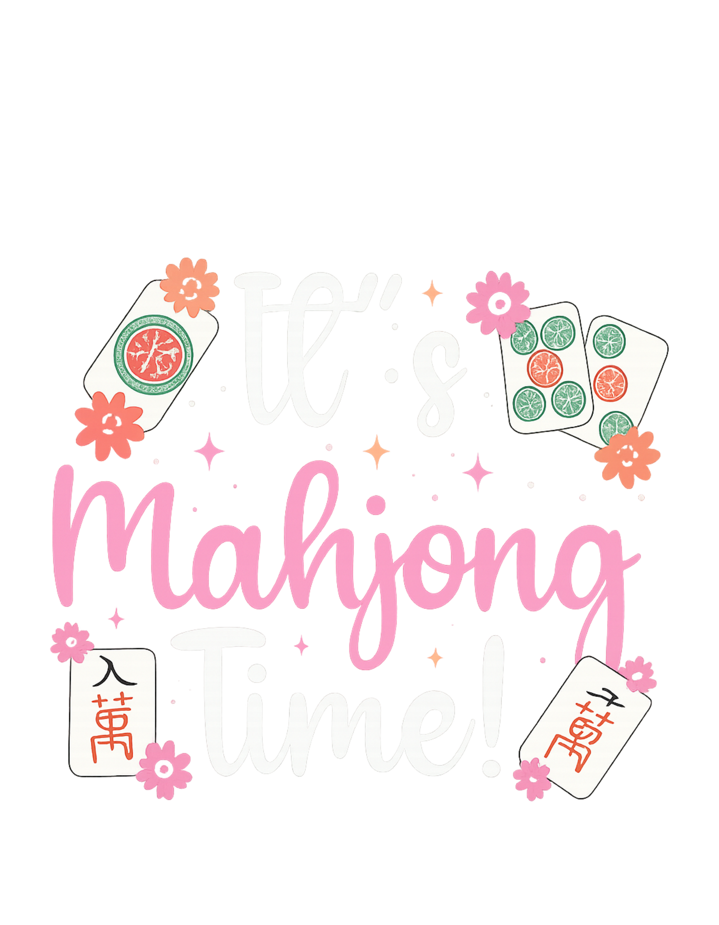 It's Mahjong Time T-Shirt - Fun Mahjong Player Gift Tee