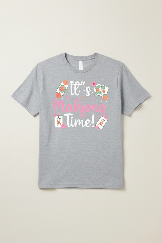 It's Mahjong Time T-Shirt Mockup
