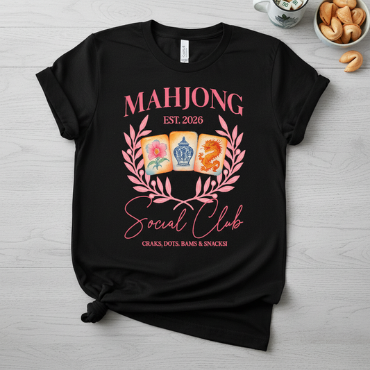 Mahjong Social Club T-Shirt Mockup