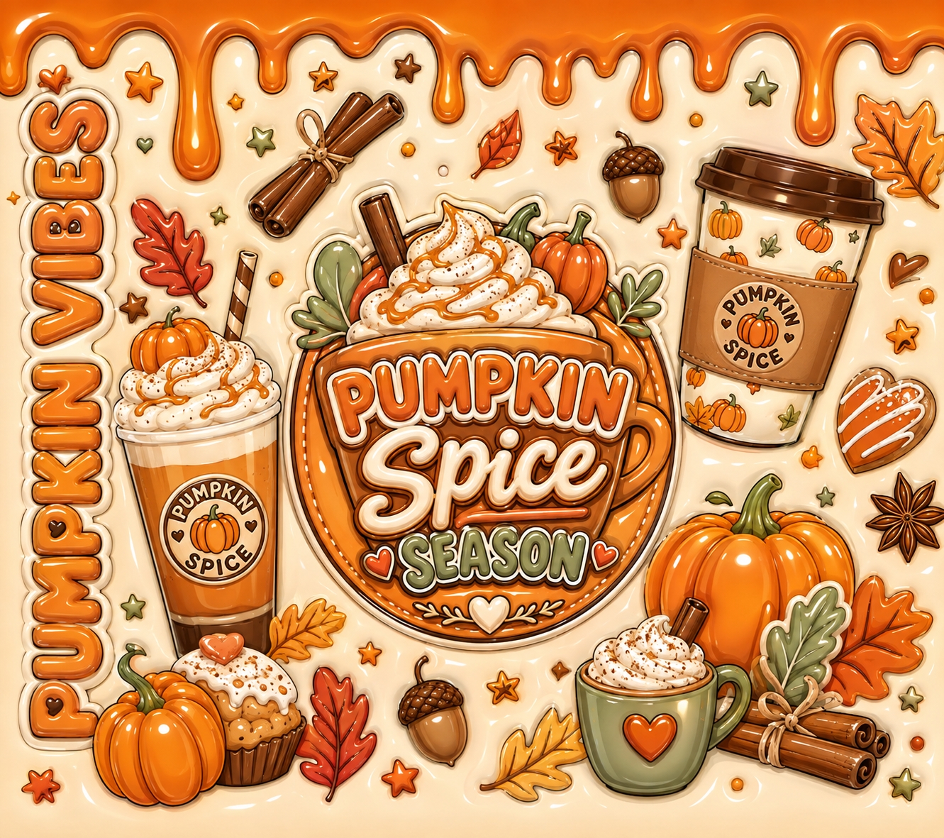 Pumpkin Spice Season | 20 oz Sublimation Tumbler