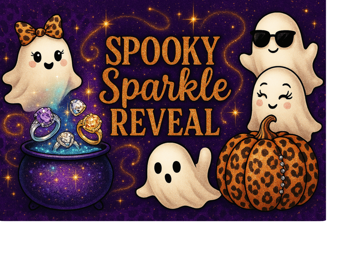 Spooky Sparkle Reveal Tumbler – Halloween Glam Edition (20 oz Sublimation Tumbler with straw)