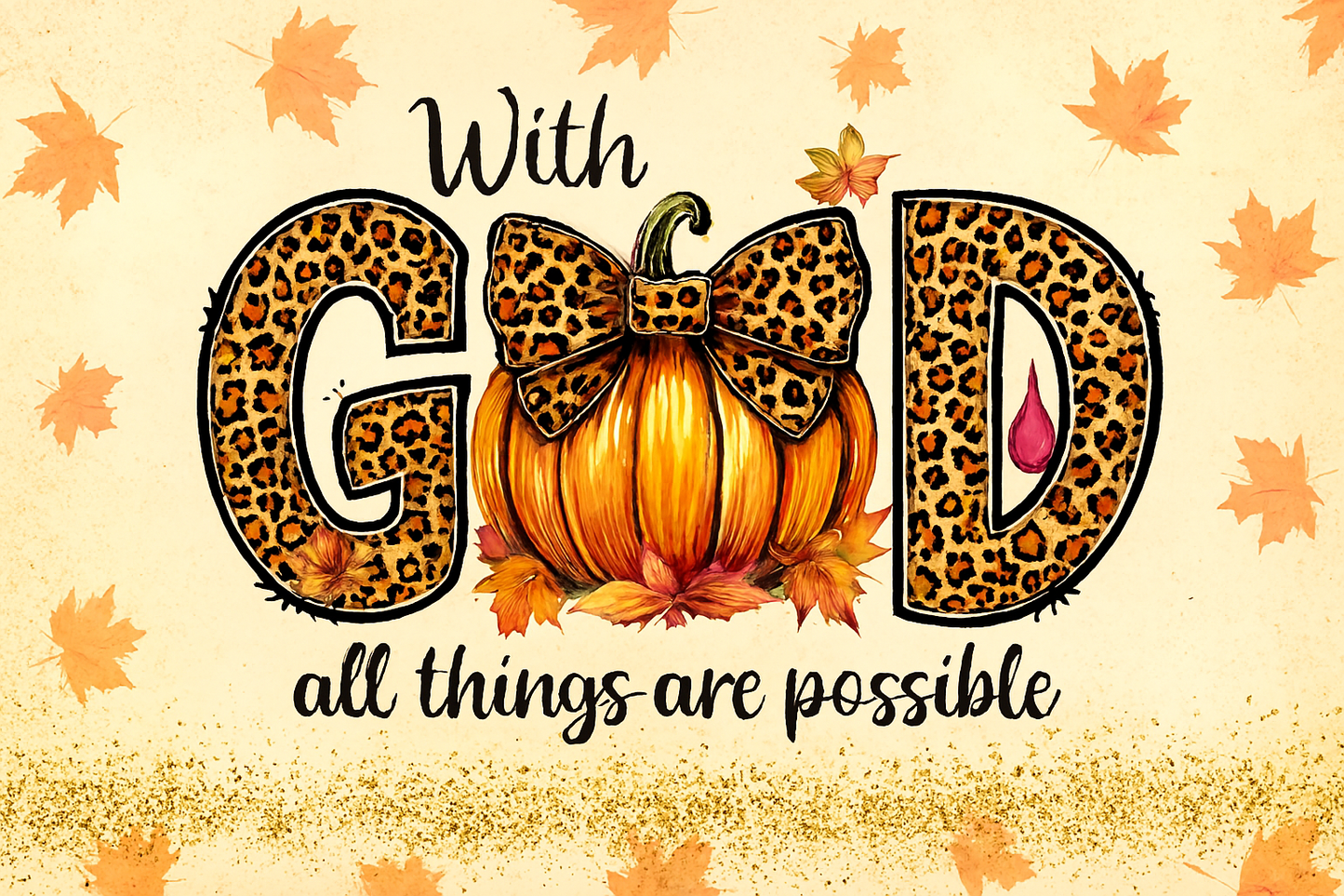 With GOD All Things Are Possible | 20 oz Sublimation Tumbler