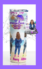 20oz Customized Sublimation Tumbler with straw - Girl's Trip