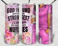 20oz Customized Sublimation Tumbler with straw- Nurses