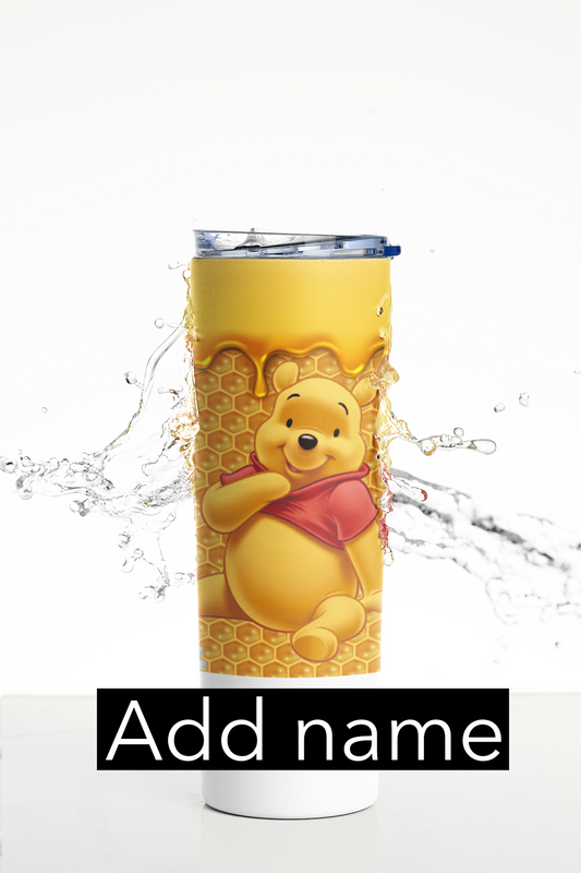 20 oz Skinny Tumbler, Character Winnie the Pooh Bear, Daisy with Bees